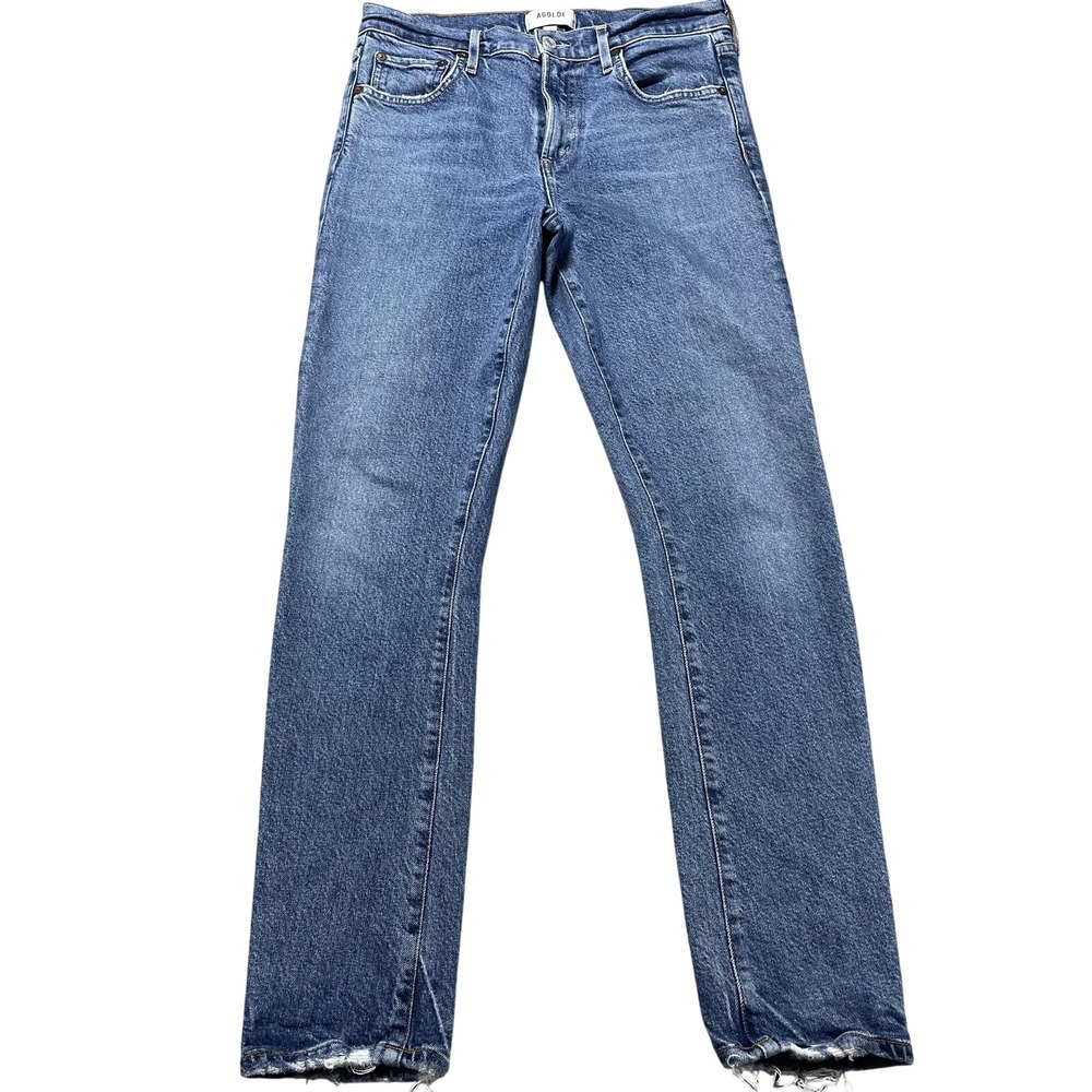AGOLDE Toni Mid Rise Straight Jeans Womens 26 Blue Stretch 26x28 Denim A133-1255